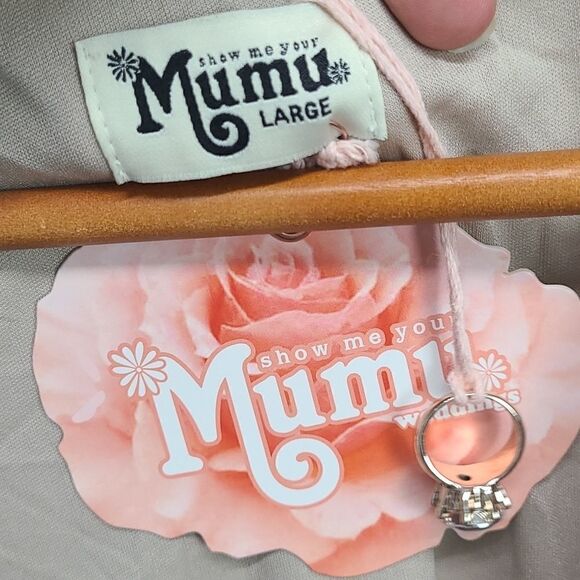 Show Me Your Mumu Sophia Wrap‎ V-neck Dress Flutter Sleeves Size Large New - Picture 4 of 4